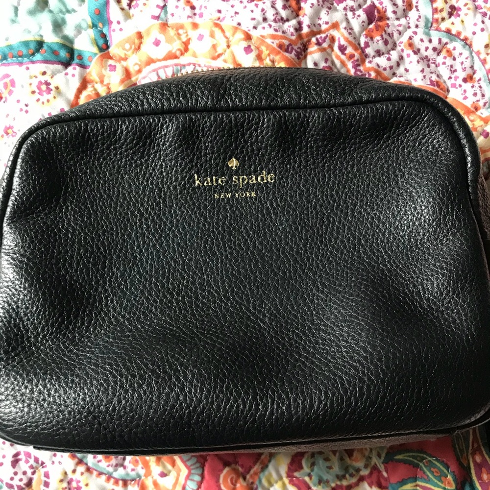 Kate Spade black leather cross body purse.